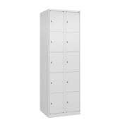Fächerschrank 2Abteil je5Fä h.grau Fächerschrank