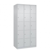 Fächerschrank 3Abteil je5Fä h.grau Fächerschrank