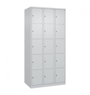 Fächerschrank 3Abteil je5Fä h.grau Fächerschrank