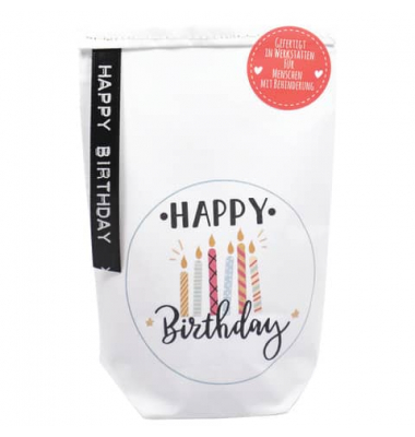 Wundert&uuml;te 63456 , "Happy Birthday", 9x11cm (BxL), in Papiert&uuml;te