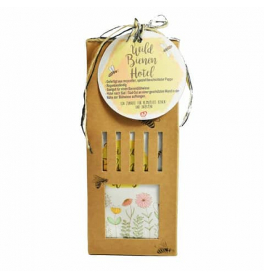 Wundert&uuml;te 41725 , "Wild Bienen Hotel", 10x24x6cm (BxHxT), in Papiert&uuml;te