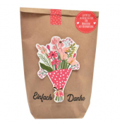 Wundert&uuml;te 63429 , "Einfach Danke", 14x22cm (BxL), in Papiert&uuml;te