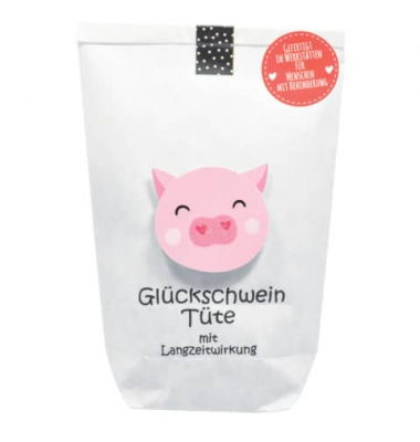 Wundert&uuml;te 63428 , "Gl&uuml;cksschwein", 14x22cm (BxL), in Papiert&uuml;te