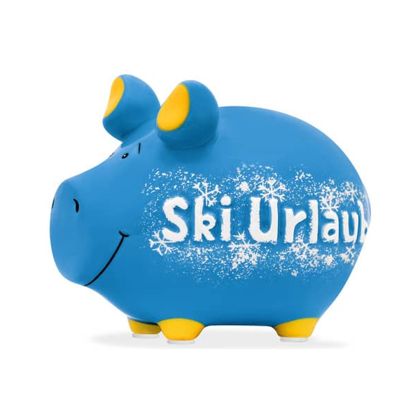 3 Stück KCG Spardose Schwein (klein) 101814 , Skiurlaub 4260185597665 KCG