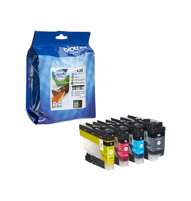 Druckerpatrone LC426VAL (LC-426VAL), schwarz/cyan/magenta/gelb, ca. 1x 3000, 3x 1500 Seiten