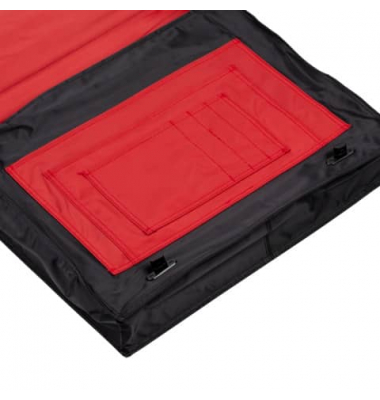 Zeichenplattentasche A4 Carry Bag, schwarz, Innenseite rot