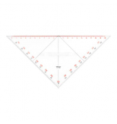 Kursdreieck 22,5 cm mit Griff, Winkelskalen 3601, 20cm Kursdreieck