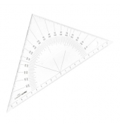 Kursdreieck 22,5 cm mit Griff,Winkelskalen 3601 Kursdreieck