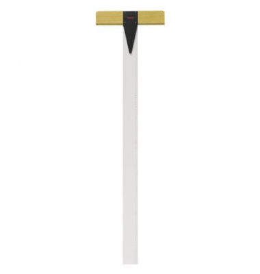 Reißschiene 100 cm mit Teilung, glasklares Plexiglas