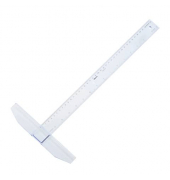 College Reißschiene 40 cm transparent, mm-Teilung,Tuschekante