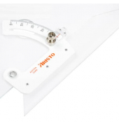 Stellwinkel 8 Zoll, Kathete 20 cm glasklar, Facette durchgehend Stellwinkel