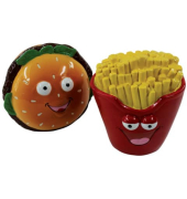 Spardose Pommes & Burger (klein) 41710 , "Burger&Pommes Gesicht"