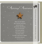 Trauerkarten 784013-2 Aufrichtige Anteilnahme wei&szlig;/schwarz