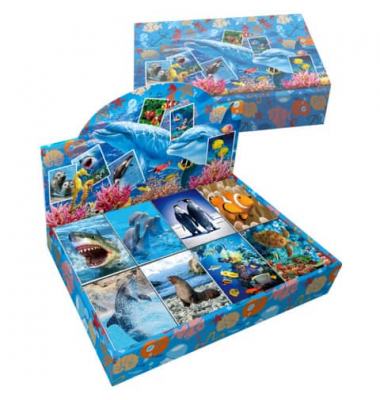 Notizblock 1310106-99 Tiere Meer, Tier, blanko, 6,4x8,25cm, 70g, sortiert, 40 Blatt
