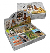 Notizblock 1310107-99 Wilde Tiere, Tier, blanko, 6,4x8,25cm, 70g, sortiert, 40 Blatt
