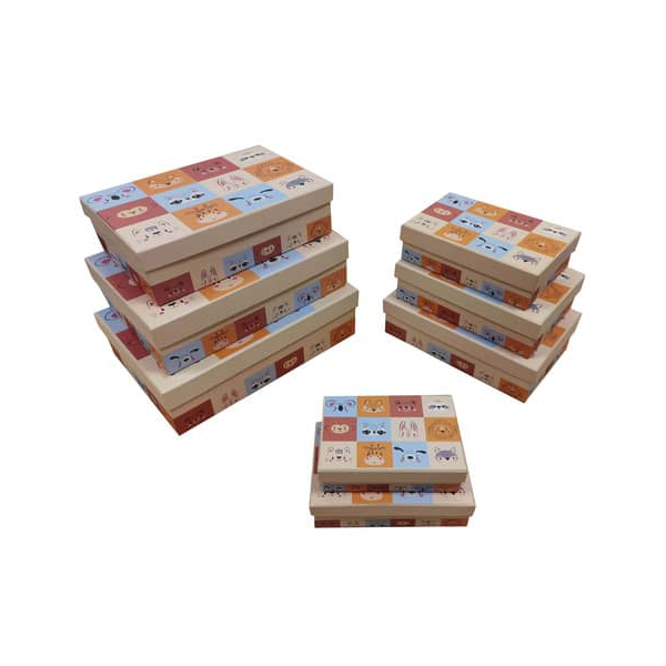 PBs Geschenkbox Tiere Baby Tiere Karton 12,6 x 8,6 x 3,6cm bis 26,4 x 17,6 x 7,3cm rechteckig 52546 9004546525462 PBs