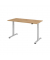 Schreibtisch, elektrisch höhenverstellbar, 72-119cm (H), 160x80cm (BxT), rechteckig, asteiche / silber