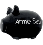 Spardose Schwein (klein) 100568 , "Schriftzug Arme Sau"