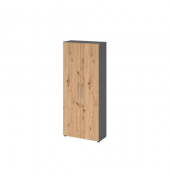Aktenschrank MONT.V4100/G/R/BM, 5 OH, grafit/asteiche, 80x188x34,6cm (BxHxT)