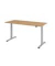 Schreibtisch, elektrisch höhenverstellbar, 73-119cm (H), 180x80cm (BxT), rechteckig, asteiche / silber