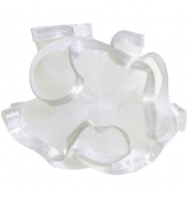 Rosette Satin weiß