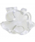 Rosette Satin weiß Kommunions-Satinrosette Kommunions-Satinrosette