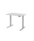 Sitz-Steh-Schreibtisch Basic, elektrisch h&ouml;henverstellbar, 64-129cm (H), 120x80cm (BxT), rechteckig, grau / silber