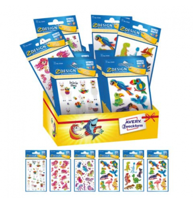 Sticker Tiere sortiert
