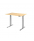 Sitz-Steh-Schreibtisch Basic, elektrisch h&ouml;henverstellbar, 64-129cm (H), 120x80cm (BxT), rechteckig, ahorn / silber