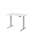 Sitz-Steh-Schreibtisch Basic, elektrisch h&ouml;henverstellbar, 64-129cm (H), 120x80cm (BxT), rechteckig, wei&szlig; / silber