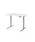 Sitz-Steh-Schreibtisch Basic, elektrisch h&ouml;henverstellbar, 64-129cm (H), 120x80cm (BxT), rechteckig, wei&szlig; / silber