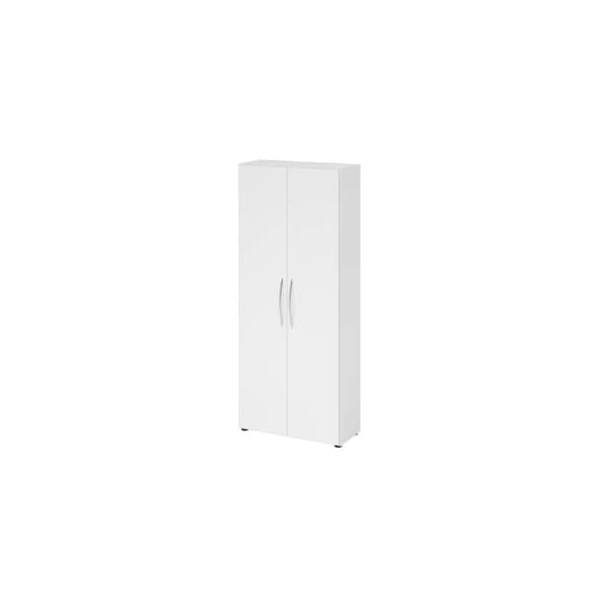 Hammerbacher Aktenschrank MONT.V4100/W/W/BM, 5 OH, weiß, 80x188x34,6cm (BxHxT)  Hammerbacher