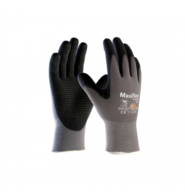 Arbeitshandschuhe MaxiFlex Endurance, Nitril-Mikroschaum, grau/schwarz, Größe 7 / S
