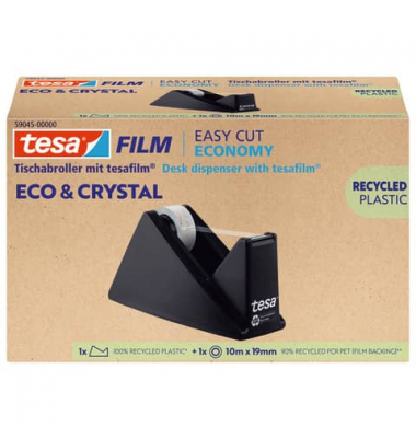 Klebebandabroller ecoLogo 59045-00000-00, f&uuml;r Klebeb&auml;nder bis 19mm x 33m, schwarz