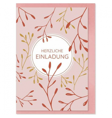 Einladungskarten 54-025 115mm x 165mm (BxH) Schriftzug Einladung bunt