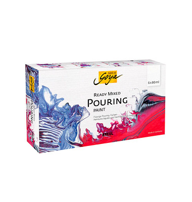 6 KREUL Pouring Acrylfarben farbsortiert