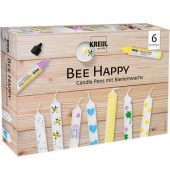 6 KREUL Bee Happy Kerzenstifte farbsortiert