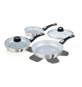 Genius Pfannen-Set Cerafit Steel silber 7-tlg.
