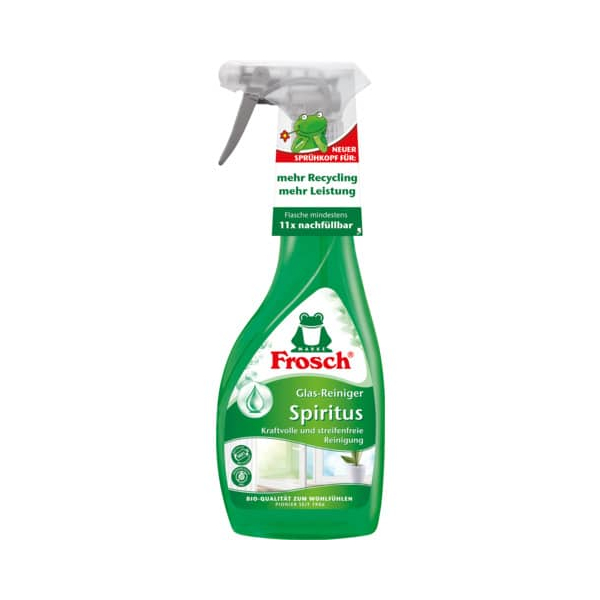 Frosch Glasreiniger 126703003 Spiritus, 500ml, Sprayflasche 4001499961465 Frosch 500 Milliliter