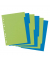 Kartonregister 50034918, 6-teilig blanko, A4, blaue und grüne Taben, 6-teilig