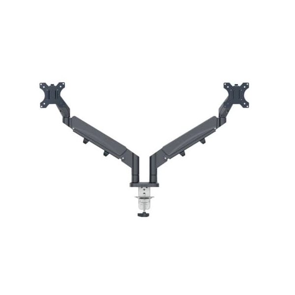 4002432134687 - Monitorarm Ergo Dual für 2 Displays bis 32 & bis 9 kg dreh- und neigbar höhenverstellbar Kabelführung VESA dunkelgrau