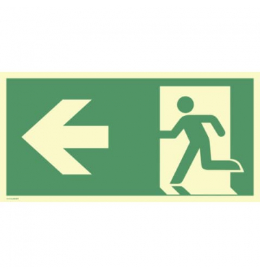 2244367 Schild Rettungsweg links sk ISO7010