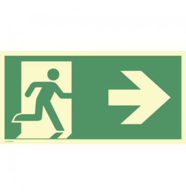 2244368 Schild Notausgang recht Pfeil rechts