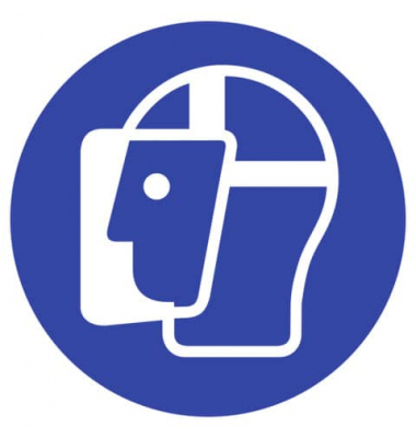 2244324 Schild Gesichtsschutz benutzen ISO7010
