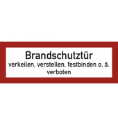 2244341 Schild Brandschutztüre Folie Verbotsschild