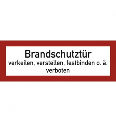 2244341 Schild Brandschutztüre Folie Verbotsschild