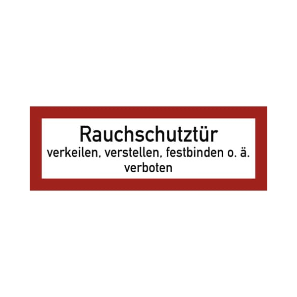 4060081015313 - moedel Hinweisschild „Rauchschutztür verkeilen verstellen festbinden o ä verboten“ DIN 4066 selbstklebend L 74 x B 210 mm Folie rot-schwarz-weiß 4060081015313 - moedel Hinweisschild „Rauchschutztür verkeilen verstellen festbinden o ä verboten“ DIN 4066 selbstklebend L 74 x B 210 mm Folie rot-schwarz-weiß