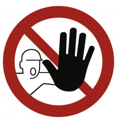 Schild Zutritt für Unbefugte verboten Verbotsschild