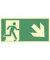 2244374 Schild Notausgang rechts abwärts