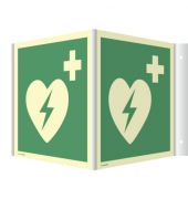 2248152 Winkelschild Defibrillator AED Winkelhinweisschild